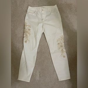 Embroidered Skinny Jeans